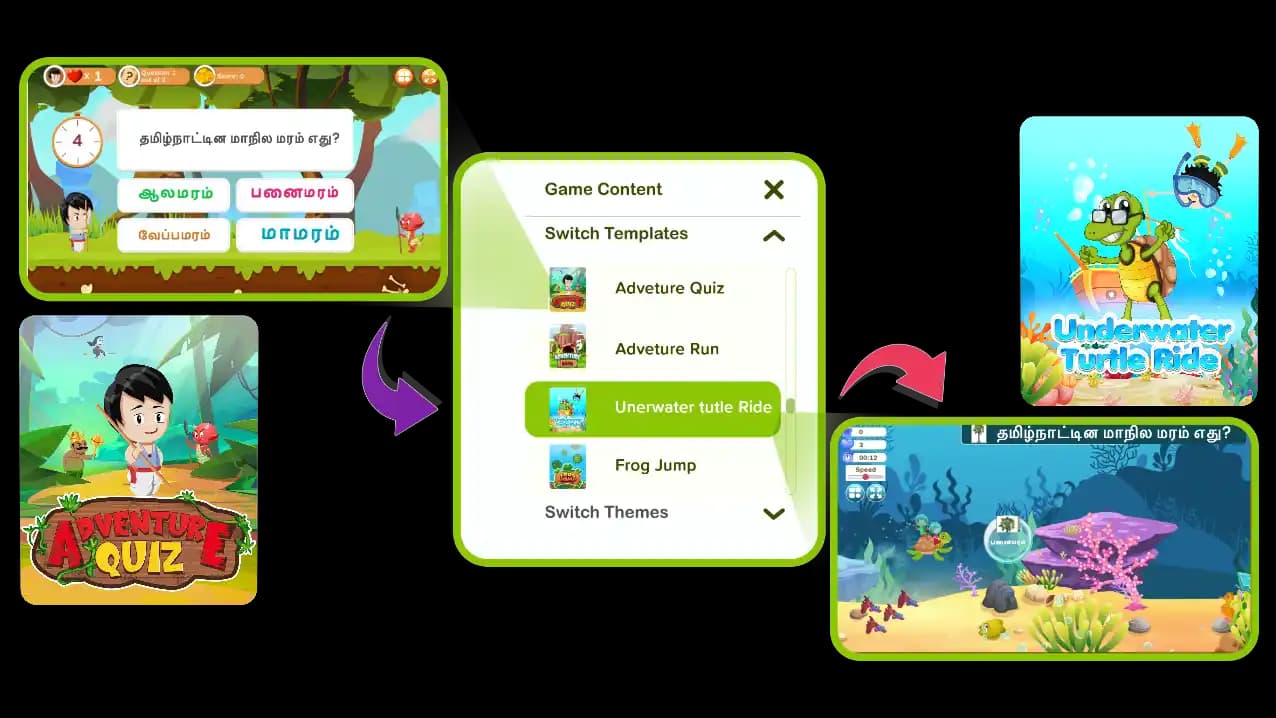 Pick a Tamil activity template illustration