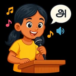 Enter Tamil learning content illustration