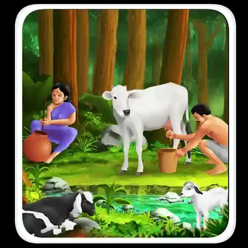 Mullai landscape illustration