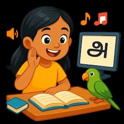 Pick a Tamil activity template illustration