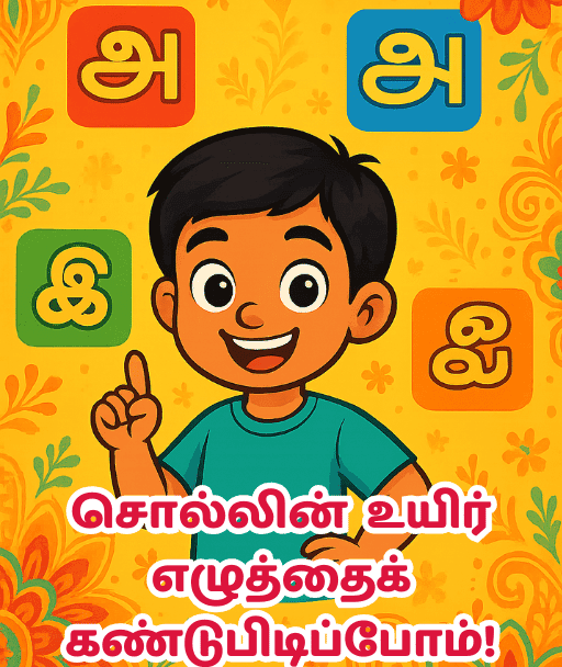 சொல்லில் உள்ள முதல் உயிர் எழுத்தைக் கண்டுபிடிப்போம்!