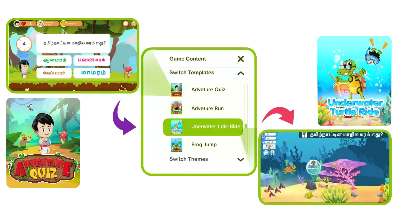 Pick a Tamil activity template illustration